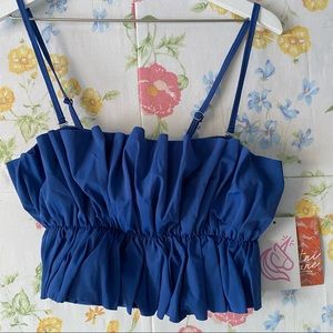 NWT Kortni Jeane Oversized Ruffle Swim Top